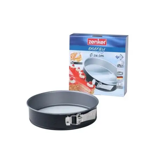 ZENKER ENERGY Tortownica rozkładana 26 cm / teflon / szklane dno
