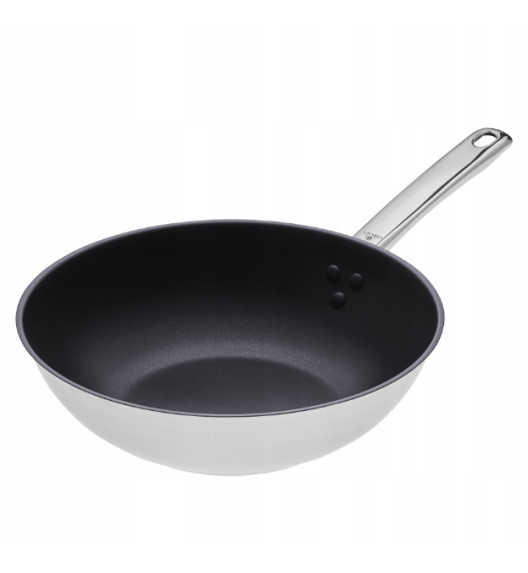 GERLACH SIMPLE Komplet Garnki z pokrywkami 9 el + Wok Gerlach Solid Lite 28 cm 