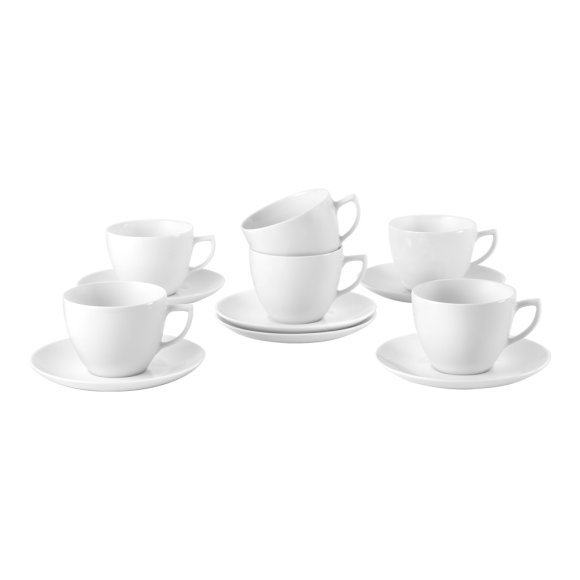 WYPRZEDAŻ! CHODZIEŻ CITY C001 BIAŁY Serwis kawowy 12 el / 6 osób / porcelana