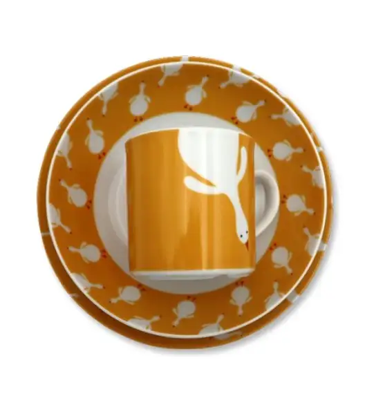 LUBIANA GĄSKI *9144 Komplet obiadowy dla dzieci 3 el | porcelana