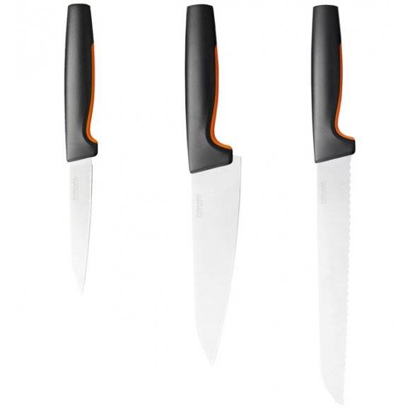 FISKARS FUNCTIONAL FORM 1057559+ 1057557 Komplet 5 noży kuchennych STARTER SET w pudełku / stal nierdzewna