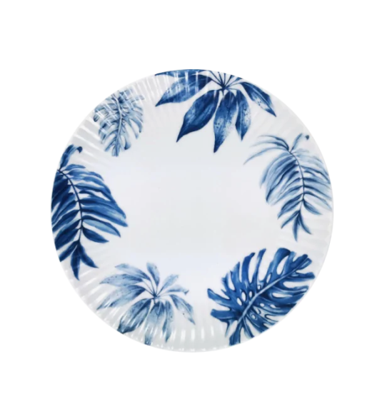 WYPRZEDAŻ! LUBIANA DAISY BLUE Komplet 5 talerzy obiadowych / Porcelana ręcznie zdobiona