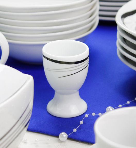 WYPRZEDAŻ! ARZBERG COSMOS Komplet 5 kieliszków do jajek / porcelana