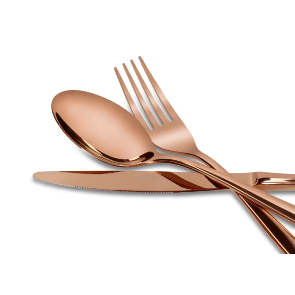 ZWIEGER VESPER COPPERY Sztućce komplet 48 elementów  dla 12 osób / miedziane
