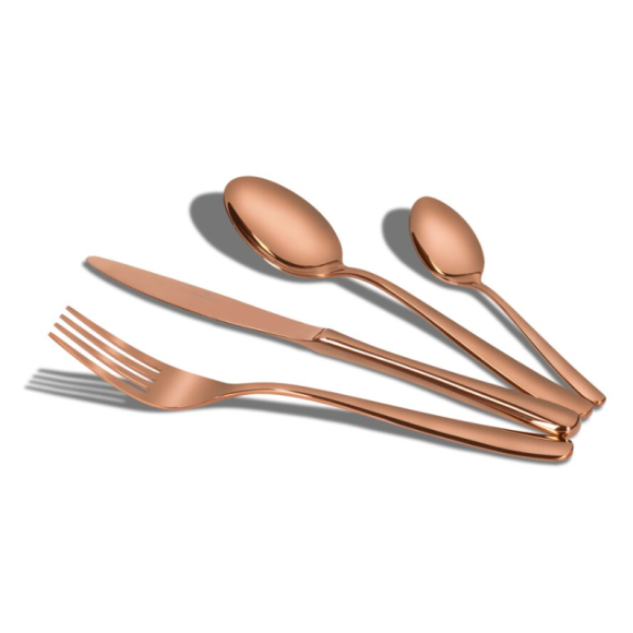 ZWIEGER VESPER COPPERY Sztućce komplet 48 elementów  dla 12 osób / miedziane
