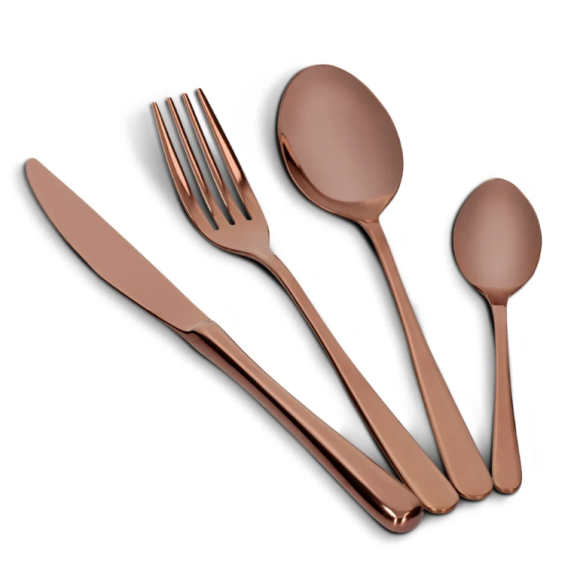 ZWIEGER VESPER COPPERY Sztućce komplet 48 elementów  dla 12 osób / miedziane