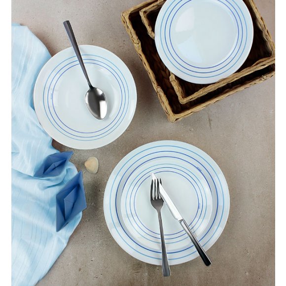 WYPRZEDAŻ! ARCOPAL RING Zestaw 5 talerzy głębokich / szkło hartowane