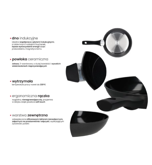 ZWIEGER ROCCA Patelnia 28 cm | aluminium | powłoka ceramiczna | indukcja