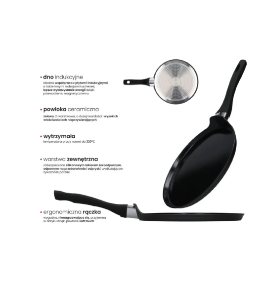 ZWIEGER ROCCA Patelnia naleśnikowa 25 cm | aluminium | powłoka ceramiczna | indukcja