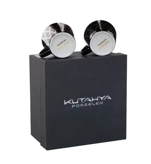 WYPRZEDAŻ! KUTAHYA TOLEDO 12 Komplet dwóch filiżanek ze spodkami 200 ml / porcelana