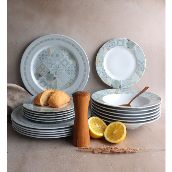 WYPRZEDAŻ! LUBIANA BOSS KERAJET | 044 KENZA | Zestaw 8 talerzy dla 4 osoby | N013