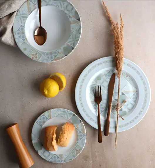 WYPRZEDAŻ! LUBIANA BOSS KERAJET | 044 KENZA | Zestaw 8 talerzy dla 4 osoby | N013