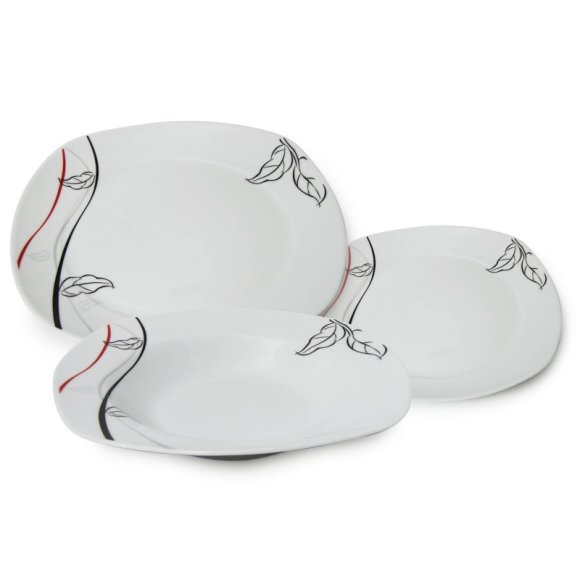 WYPRZEDAŻ! BELLA FIORE AR-58 Komplet 4 talerzy dla 2 osób / porcelana