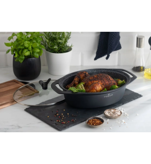 ZWIEGER FORTE Brytfanna 4,4 L z pokrywką 33 x 10 cm / czarna / aluminium