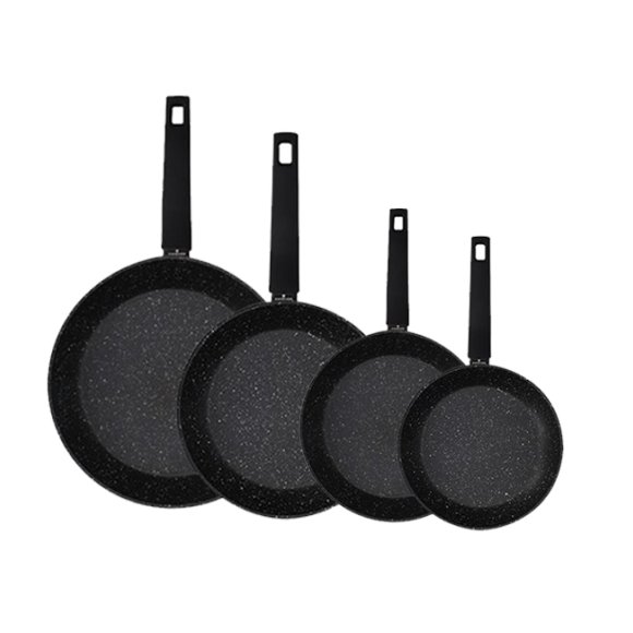 ZWIEGER FORTE Komplet Patelnia aluminiowa 20, 24, 26, 28 cm / powłoka granitowa PFLUON / indukcja