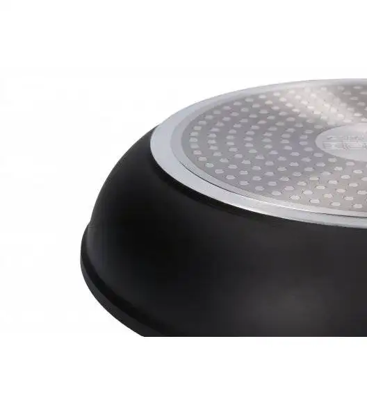 ZWIEGER FORTE Komplet Patelnia aluminiowa 20, 24, 26, 28 cm + pokrywki silikonowe / powłoka granitowa PFLUON / indukcja