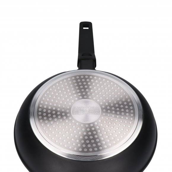ZWIEGER FORTE Komplet Patelnia aluminiowa 20, 24, 28 cm + pokrywki silikonowe / powłoka granitowa PFLUON / indukcja