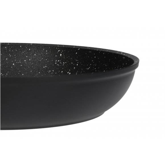 ZWIEGER FORTE Komplet Patelnia aluminiowa 20, 24, 28 cm + pokrywki silikonowe / powłoka granitowa PFLUON / indukcja