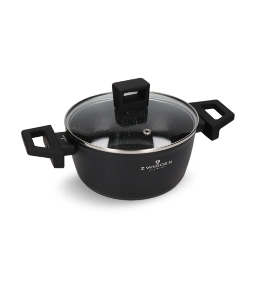 ZWIEGER FORTE Komplet garnków z pokrywkami 8 el /16, 18, 20, 24 cm + Patelnia 20, 24, 28 cm  aluminium