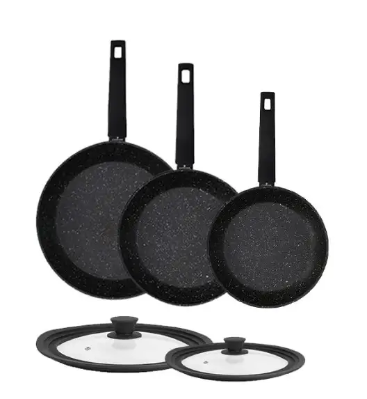 ZWIEGER FORTE Komplet garnków z pokrywkami 8 el /16, 18, 20, 24 cm + Patelnia 20, 24, 28 cm+ pokrywki silikonowe / aluminium