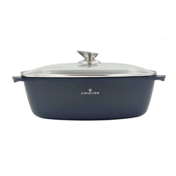 ZWIEGER FORTE Komplet garnków z pokrywkami 8 el /16, 18, 20, 24 cm + Patelnia 20, 24, 28 cm + Brytfanna VERON / aluminium