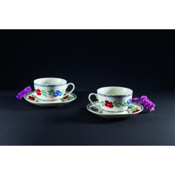 AMBITION KALINA Serwis kawowy 12 elementów dla 6 osób / porcelana