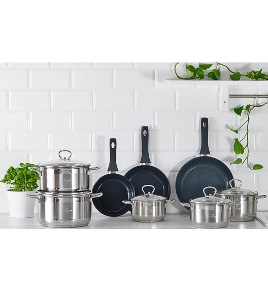 ZWIEGER ROCCA Patelnia 24 cm + pokrywka silikonowa | aluminium | powłoka ceramiczna | indukcja