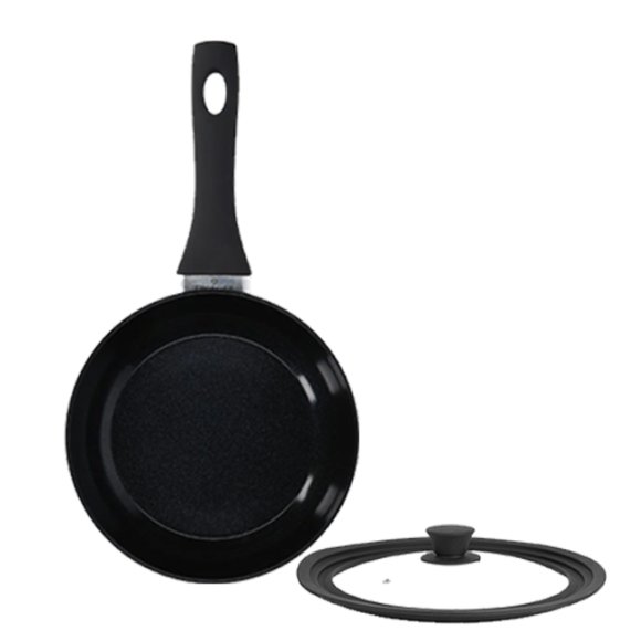 ZWIEGER ROCCA Patelnia 28 cm + pokrywka silikonowa | aluminium | powłoka ceramiczna | indukcja