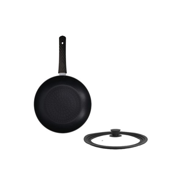 ZWIEGER LOVRO Patelnia 20 cm + pokrywka silikonowa | aluminium | powłoka PFLUON indukcja