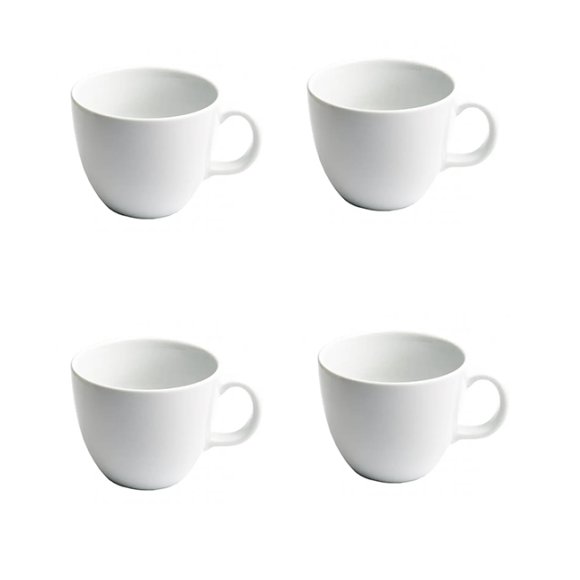 LUBIANA JUMBO GIGA 4 SZT. Duży Kubek 1000 ml / biały / porcelana 