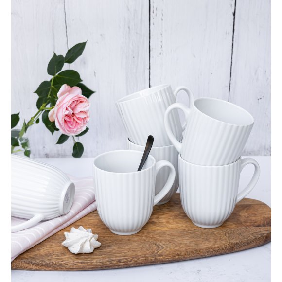 LUBIANA DAISY Serwis obiadowy 12 osób / 48 elementów | biała porcelana