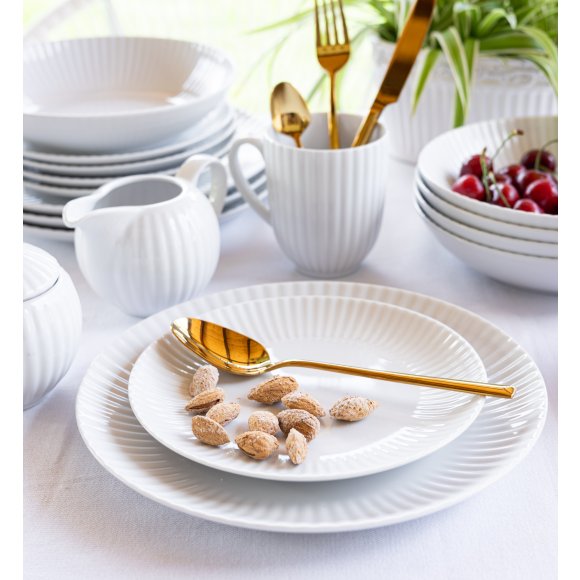 LUBIANA DAISY Serwis obiadowo - kawowy 18 osób / 112 elementów | biała porcelana