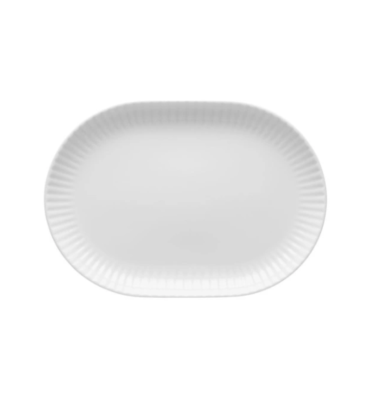 LUBIANA DAISY Komplet 3 półmisów owalnych 28, 33, 36 cm | biała porcelana
