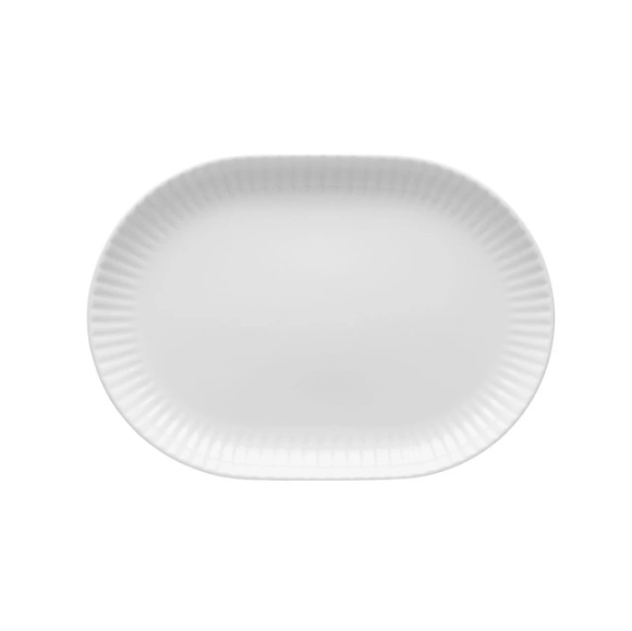 LUBIANA DAISY Komplet 3 półmisów owalnych 28, 33, 36 cm | biała porcelana