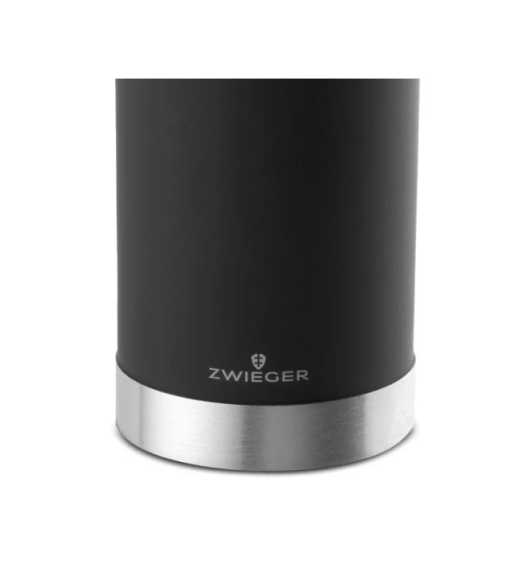 ZWIEGER ROCCA Komplet 5 noży w czarnym bloku / stal nierdzewna + drewno + ostrzałka Rapid