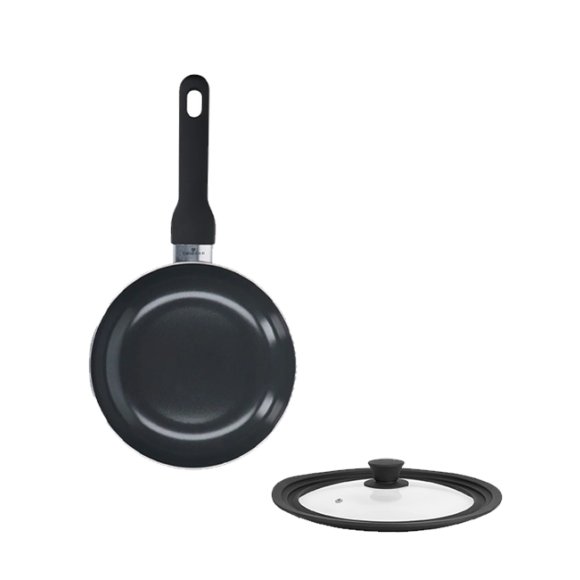 ZWIEGER VIRTU Komplet Patelnia 24 cm + pokrywka silikonowa 24/26/28 cm | aluminium | powłoka ceramiczna | indukcja