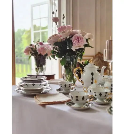 ĆMIELÓW ALASKA G539 DAMA KIER Filiżanka niska 180 ml / na nodze / porcelana