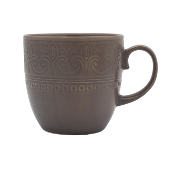 LUBIANA FESTA KU00 BRĄZOWY Kubek 400 ml / porcelana luz