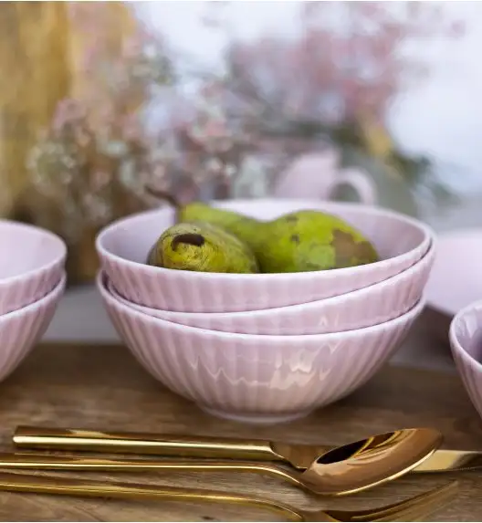 LUBIANA DAISY SUNSET K7 Komplet 18 x salaterka 17 cm / różowy