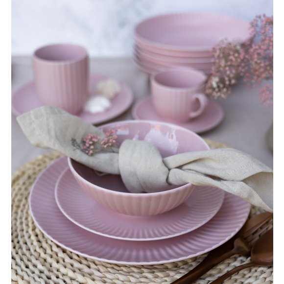 LUBIANA DAISY SUNSET K7 Komplet 18 x salaterka 17 cm / różowy