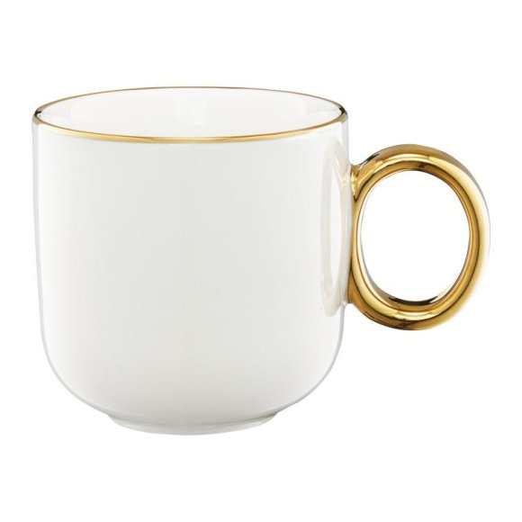 AMBITION ROYAL Kubek 380 ml / biały ze złotym zdobieniem 