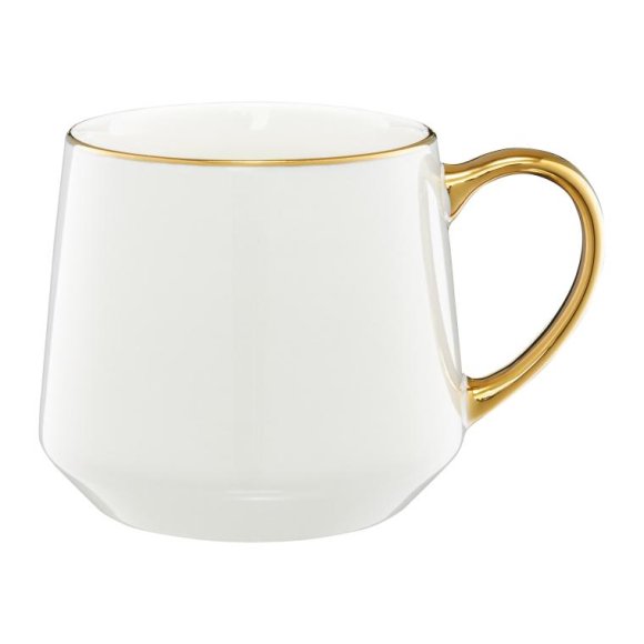 AMBITION ROYAL Kubek 460 ml / biały ze złotym zdobieniem 
