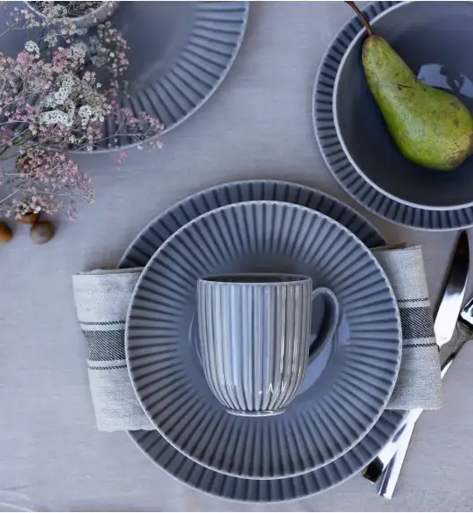 LUBIANA DAISY CLOUD K1 Komplet 18 kubków 350 ml / szary