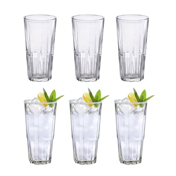 DURALEX JAZZ Zestaw 6 szklanek wysokich 170 ml / transparent / szkło hartowane
