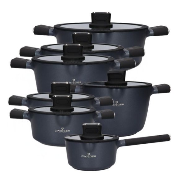 ZWIEGER VESNA Komplet 7 garnków z pokrywkami / GREBLON C3 non-stick / indukcja
