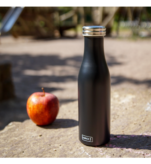 WYPRZEDAŻ! LURCH Termiczna butelka stalowa 0,75 l czarna matowa / stal nierdzewna / FreeForm