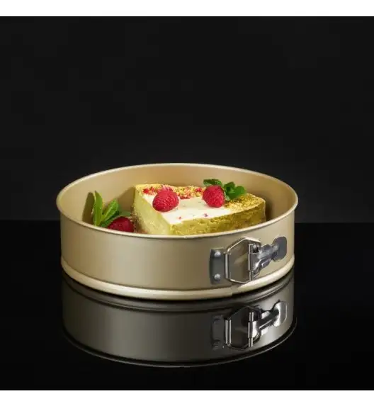 AMBITION ROYAL Tortownica 24 cm / złota / okrągła