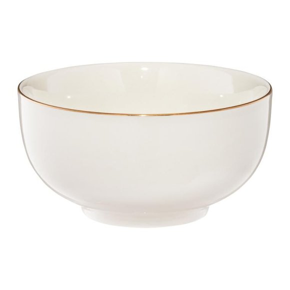 AMBITION ROYAL Salaterka 14 cm / biała ze złotym zdobieniem 