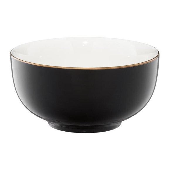 AMBITION ROYAL Salaterka 14 cm / czarna ze złotym zdobieniem 