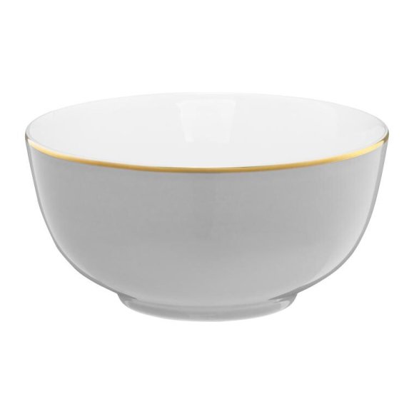 AMBITION ROYAL Salaterka 14 cm / szara ze złotym zdobieniem 